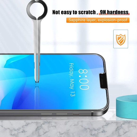 [3 Pack] iPhone 12 / 12 Pro Tempered Glass Screen Protector + Installation Frame - Picture 2 of 7